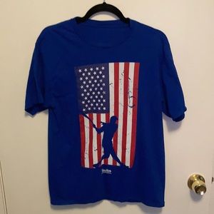 Men’s baseball USA flag shirt